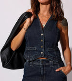 Rory Vest | Dark Denim Tops Cleobella 