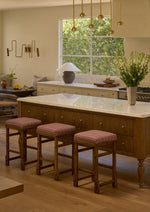 Sari Counter Stool in Oxblood Stripes Stool Hati Home 