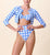 Skye Rashguard | Blue Bonnet Gingham Swim-Top Cleobella 