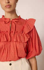 Sloane Blouse| Dawn Pink Tops Cleobella 