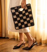 Soledad Crochet Clutch | Black/Ivory Weekenders Cleobella 