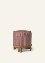 Yara Pouf in Oxblood Stripes Stump Hati Home 