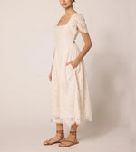 Yesenia Midi Dress | Ivory Eyelet Dresses Cleobella 