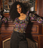 Carmilla Blouse | Mosaic Ikat Tops Cleobella | Sustainable fashion | Sustainable Blouses | fall blouses for women |