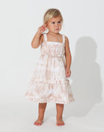 Littles Jolene Dress | Watercolor Ikat Beige Dresses Cleobella Littles 